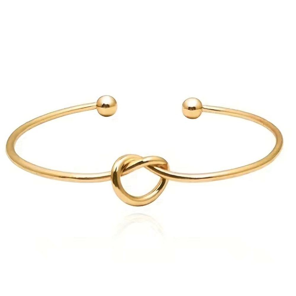 NWT Golden love/trust knot minimalist classic bangle bracelet new with tags - Picture 3 of 4